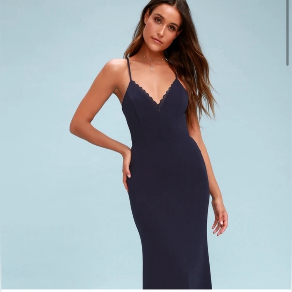 NWT Love Story navy maxi